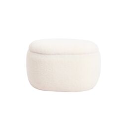 Nordlys Pouf de Salon Coffee Table with Storage Wood in White - thumbnail 9