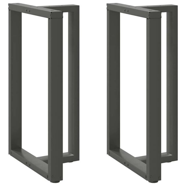 Berkfield Home Bar Table Legs T-Shaped¬†2 pcs Anthracite 60x35x(100-101) cm Steel in Black - image 1