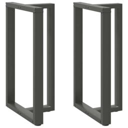 Berkfield Home Bar Table Legs T-Shaped¬†2 pcs Anthracite 60x35x(100-101) cm Steel in Black - thumbnail 1