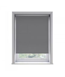 New Edge Blinds No Drill Slate Grey Thermal Blackout Roller Blind 170cm Drop in Mid Grey - Size: 155 cm width x 165 cm drop - thumbnail 1