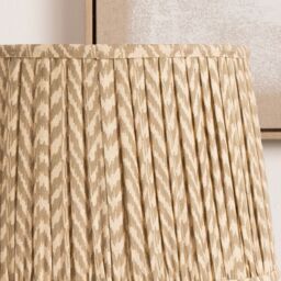 Ruma Taupe Chevron Tapered Pleated Shade for Floor Lamps in Beige - Size: 12 inches - thumbnail 2