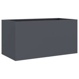 Berkfield Home Planter Anthracite 62x30x29 cm Steel in Dark Grey - Size: 62 x 30 x 29 cm - thumbnail 7
