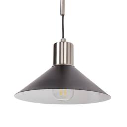 Wyld and Coco Wall Lamp Black and Silver 1-Light Cone Shade Modern Industrial - thumbnail 5