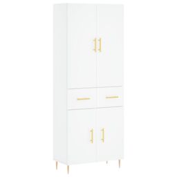 Berkfield Home Highboard White 69.5x34x180 cm Engineered Wood - thumbnail 2