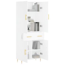 Berkfield Home Highboard White 69.5x34x180 cm Engineered Wood - thumbnail 3
