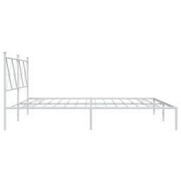 Berkfield Home Metal Bed Frame without Mattress with Headboard White 180x200cm - Size: Super King - thumbnail 5