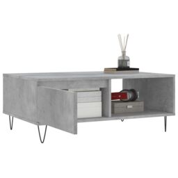 Berkfield Home Coffee Table Concrete Grey 90x60x35 cm Engineered Wood - Size: 90 x 60 x 35 cm - thumbnail 4