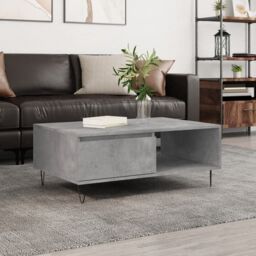 Berkfield Home Coffee Table Concrete Grey 90x60x35 cm Engineered Wood - Size: 90 x 60 x 35 cm - thumbnail 1