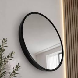 SPOT ON DEALZ Round Black Framed Wall Mirror Modern Decorative Circle Mirror 40cm