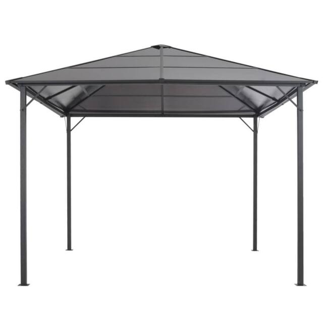 Berkfield Home Gazebo with Roof Aluminium 3x3 m Black - image 1
