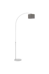 Contemporary Floor Lamp with Marble Base in Grey - thumbnail 1