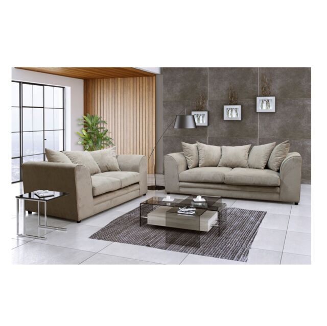 Snugg Furniture UK Limited Kaspo 3 & 2 Fabric Sofa Set in Beige - image 1
