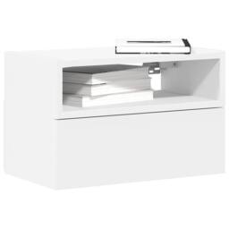 Berkfield Home Durable Wall-mounted Bedside Cabinet White 45x26x28.5 cm - thumbnail 2
