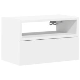 Berkfield Home Durable Wall-mounted Bedside Cabinet White 45x26x28.5 cm - thumbnail 3