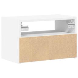 Berkfield Home Durable Wall-mounted Bedside Cabinet White 45x26x28.5 cm - thumbnail 7