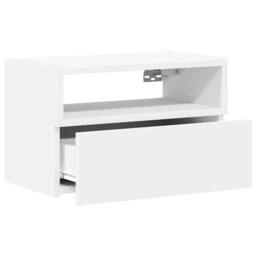 Berkfield Home Durable Wall-mounted Bedside Cabinet White 45x26x28.5 cm - thumbnail 5
