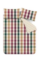Catherine Lansfield 'Autumn Check' Reversible Duvet Cover Set - Size: King - thumbnail 5