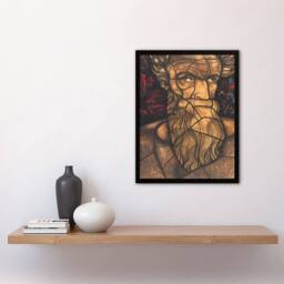 Artery8 Richard Roland Holst Framed Wall Art St Matthew Stained Glass Design - Size: A4 - thumbnail 2