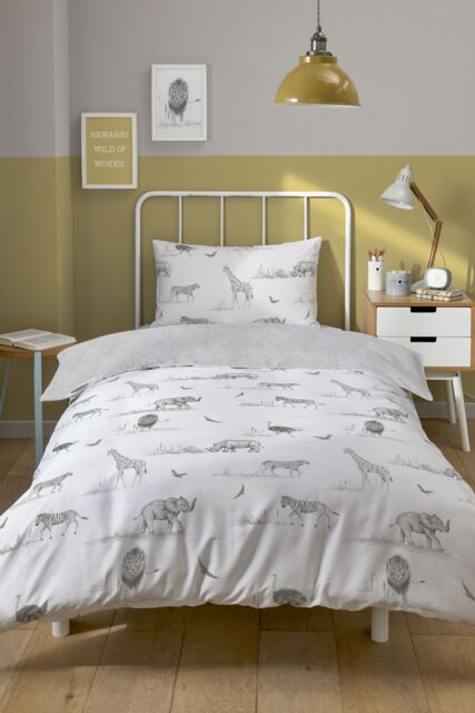 Little Knightley 'Zambezi' Elephant Childrens Polycotton Duvet Cover Set - Size: Double - image 1