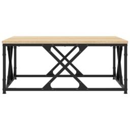 Berkfield Home Coffee Table Sonoma Oak 70x70x30 cm Engineered Wood in Light Brown - Size: 70 x 70 x 30 cm - thumbnail 5