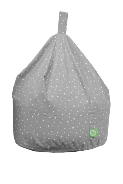 Bean Lazy Cotton Grey Stars Bean Bag Child Size - Size: Small - image 1