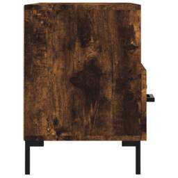 Berkfield Home TV Cabinet Smoked Oak 80x36x50 cm Engineered Wood in Brown - Size: 80 x 36 x 50 cm - thumbnail 7