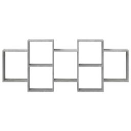 Berkfield Home Wall Shelf Concrete Grey 159x18x65 cm Engineered Wood - Size: 159 x 18 x 65 cm - thumbnail 4