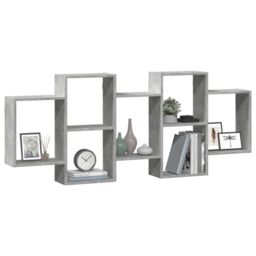 Berkfield Home Wall Shelf Concrete Grey 159x18x65 cm Engineered Wood - Size: 159 x 18 x 65 cm - thumbnail 3