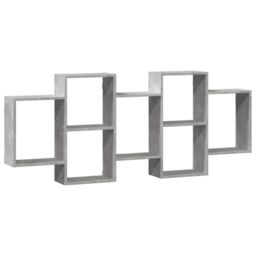Berkfield Home Wall Shelf Concrete Grey 159x18x65 cm Engineered Wood - Size: 159 x 18 x 65 cm - thumbnail 2