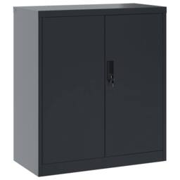 Berkfield Home Durable File Cabinet Anthracite 79x40x90 cm Steel in Dark Grey - Size: 79 x 40 x 90 cm - thumbnail 3