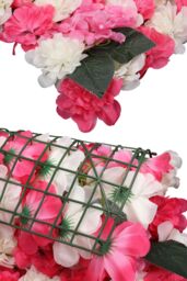 Neel Blue Decorative Artificial Flower Wall Panel Wedding Photo Background in Fuchsia - thumbnail 4