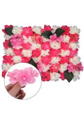 Neel Blue Decorative Artificial Flower Wall Panel Wedding Photo Background in Fuchsia - thumbnail 2