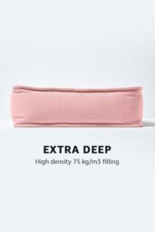 Homescapes Cotton Dining Chair Booster Cushion in Pink - Size: 40 cm x 40 cm - thumbnail 3