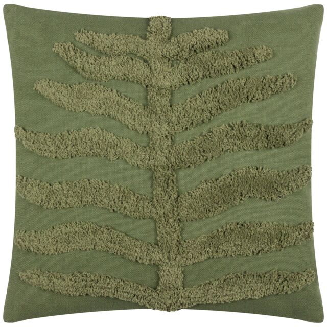 Furn Dakkota 100% Cotton Tufted Cushion in Green - Size: 45 cm x 45 cm - image 1