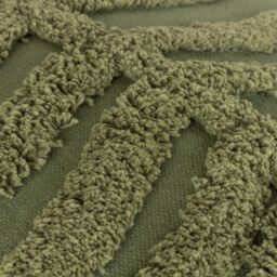 Furn Dakkota 100% Cotton Tufted Cushion in Green - Size: 45 cm x 45 cm - thumbnail 4