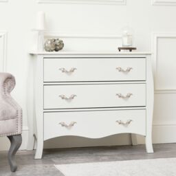 Melody Maison Large 3 Drawer Chest Of Drawers - Elizabeth Ivory Range - thumbnail 5
