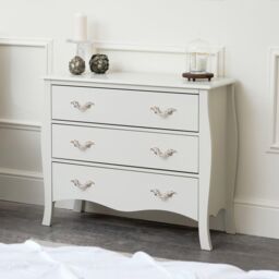 Melody Maison Large 3 Drawer Chest Of Drawers - Elizabeth Ivory Range - thumbnail 6