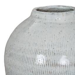 Wyld Haus Terravine Large White Olpe Ceramic Vase with Textured Finish - thumbnail 4
