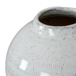 Wyld Haus Terravine Large White Olpe Ceramic Vase with Textured Finish - thumbnail 3