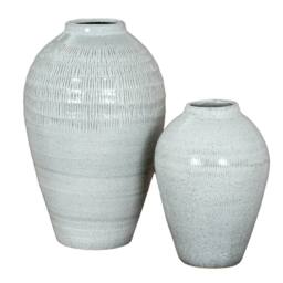 Wyld Haus Terravine Large White Olpe Ceramic Vase with Textured Finish - thumbnail 6