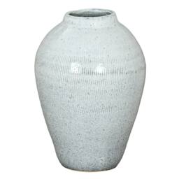 Wyld Haus Terravine Large White Olpe Ceramic Vase with Textured Finish - thumbnail 2