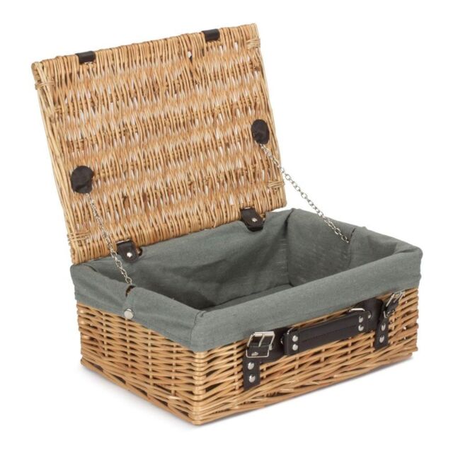 Red Hamper 35cm Picnic Basket with Grey Lining - image 1