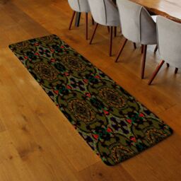 Benjamin Tate Design Pakistan Mosaic Paint Runner Rug in Natural - Size: 67 cm x 230 cm - thumbnail 2