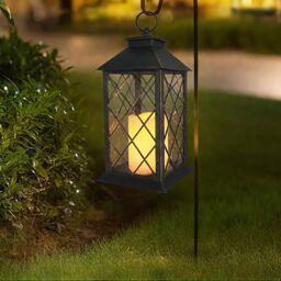 Bright Zeal 13.5' Black Gold Decorative Candle Lantern Christmas Decorations - thumbnail 8