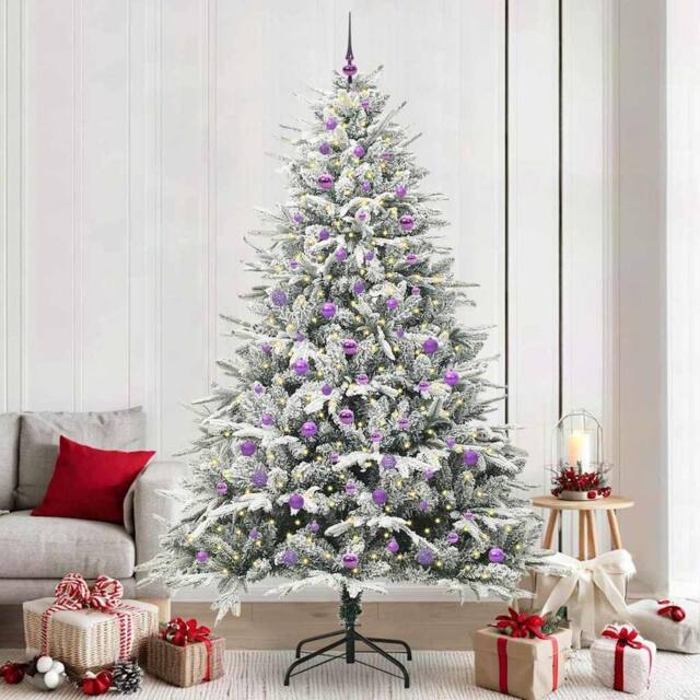 Berkfield Home Artificial Pre-lit Christmas Tree with Ball Set Green 240 cm - image 1