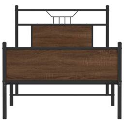 Berkfield Home Bed Frame Frame Brown Oak 75x190 cm Small Single Wood - thumbnail 6