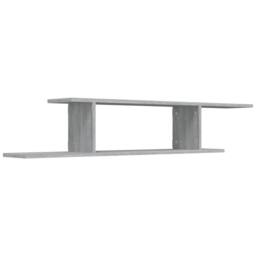 Berkfield Home Wall-Mounted TV Shelf Grey Sonoma 125x18x23 cm Engineered Wood - Size: 125 x 18 x 23 cm - thumbnail 3