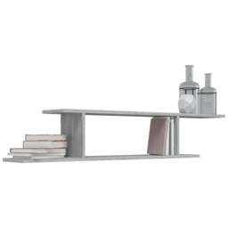Berkfield Home Wall-Mounted TV Shelf Grey Sonoma 125x18x23 cm Engineered Wood - Size: 125 x 18 x 23 cm - thumbnail 4