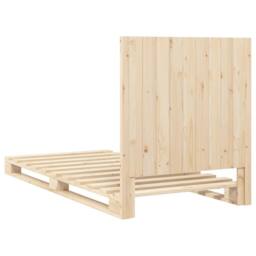 Berkfield Home Beautiful Bed Frame without Mattress with Headboard 90x200 cm Sol in Natural - thumbnail 9