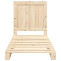 Berkfield Home Beautiful Bed Frame without Mattress with Headboard 90x200 cm Sol in Natural - thumbnail 5